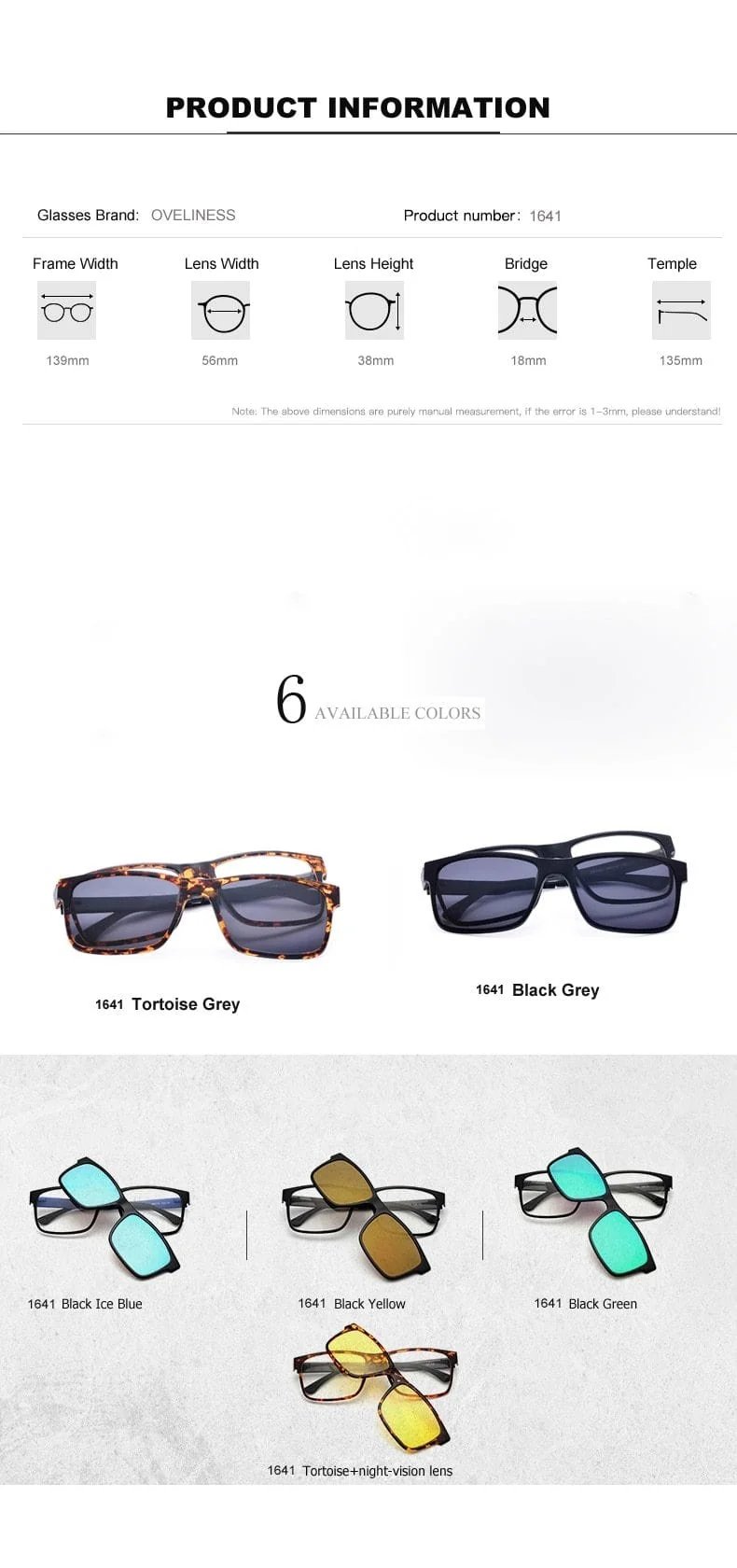 Polarisierte Magnetclip Brille Rahmen Männer Frauen Myopie Brille Optische Sonnenbrille Brille