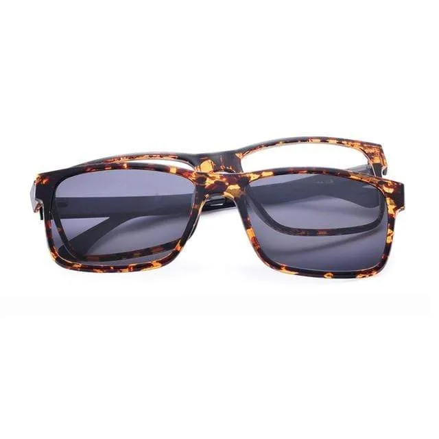 Polarisierte Magnetclip Brille Rahmen Männer Frauen Myopie Brille Optische Sonnenbrille Brille