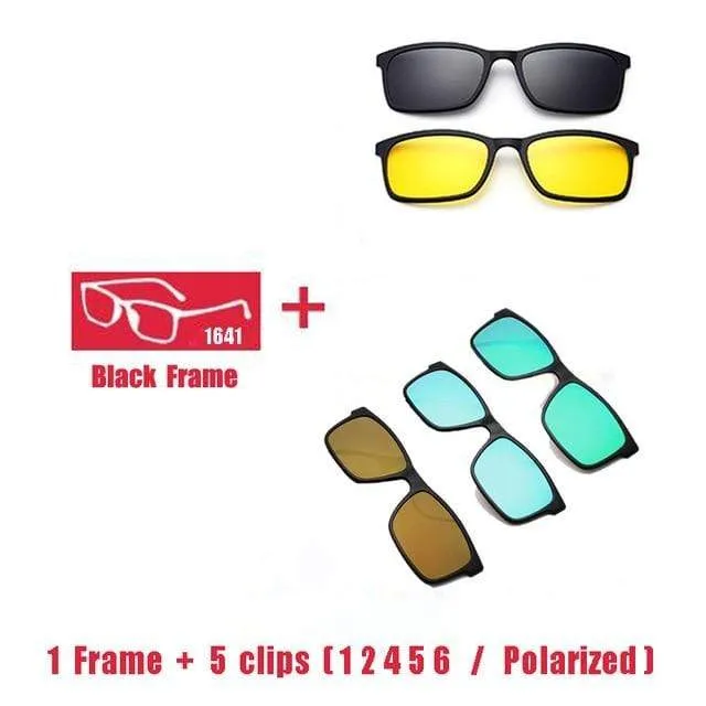 Polarisierte Magnetclip Brille Rahmen Männer Frauen Myopie Brille Optische Sonnenbrille Brille