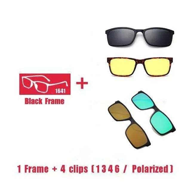 Polarisierte Magnetclip Brille Rahmen Männer Frauen Myopie Brille Optische Sonnenbrille Brille