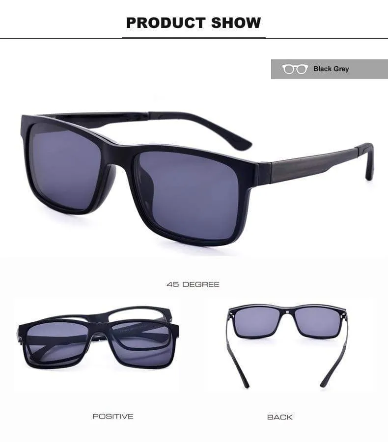 Polarisierte Magnetclip Brille Rahmen Männer Frauen Myopie Brille Optische Sonnenbrille Brille