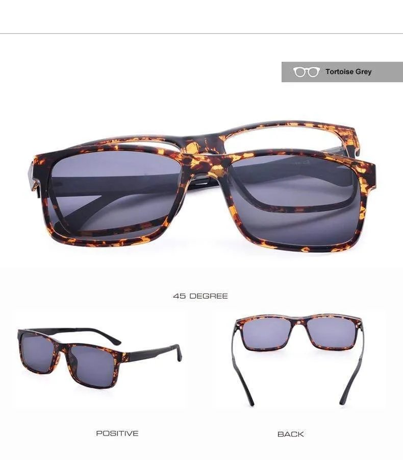 Polarisierte Magnetclip Brille Rahmen Männer Frauen Myopie Brille Optische Sonnenbrille Brille