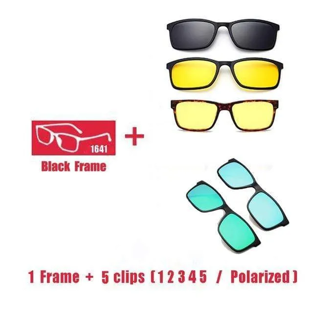 Polarisierte Magnetclip Brille Rahmen Männer Frauen Myopie Brille Optische Sonnenbrille Brille