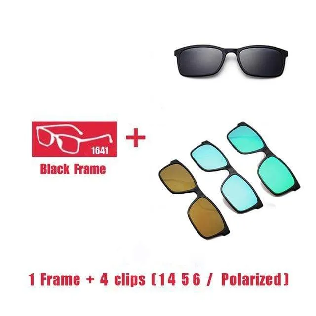 Polarisierte Magnetclip Brille Rahmen Männer Frauen Myopie Brille Optische Sonnenbrille Brille