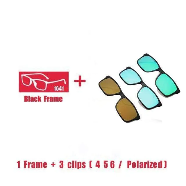 Polarisierte Magnetclip Brille Rahmen Männer Frauen Myopie Brille Optische Sonnenbrille Brille