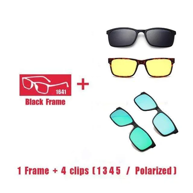 Polarisierte Magnetclip Brille Rahmen Männer Frauen Myopie Brille Optische Sonnenbrille Brille