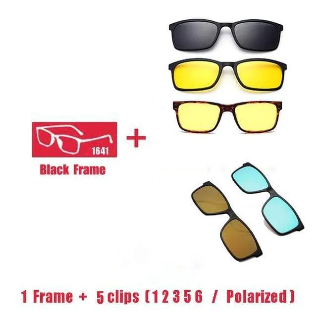 Polarisierte Magnetclip Brille Rahmen Männer Frauen Myopie Brille Optische Sonnenbrille Brille