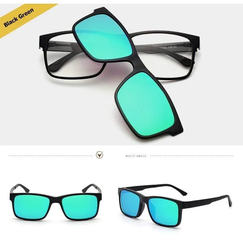 Polarisierte Magnetclip Brille Rahmen Männer Frauen Myopie Brille Optische Sonnenbrille Brille