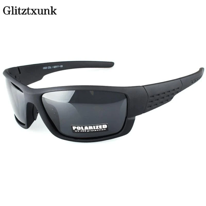 Polarisierte Sonnenbrillen Herren Markendesigner Square Sports Sonnenbrillen für Männer mit schwarzer Rahmenbrille UV400 okulary
