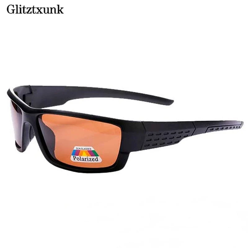 Polarisierte Sonnenbrillen Herren Markendesigner Square Sports Sonnenbrillen für Männer mit schwarzer Rahmenbrille UV400 okulary