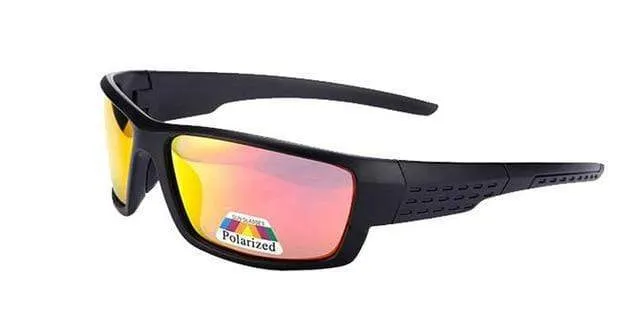 Polarisierte Sonnenbrillen Herren Markendesigner Square Sports Sonnenbrillen für Männer mit schwarzer Rahmenbrille UV400 okulary