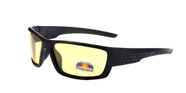 Polarisierte Sonnenbrillen Herren Markendesigner Square Sports Sonnenbrillen für Männer mit schwarzer Rahmenbrille UV400 okulary