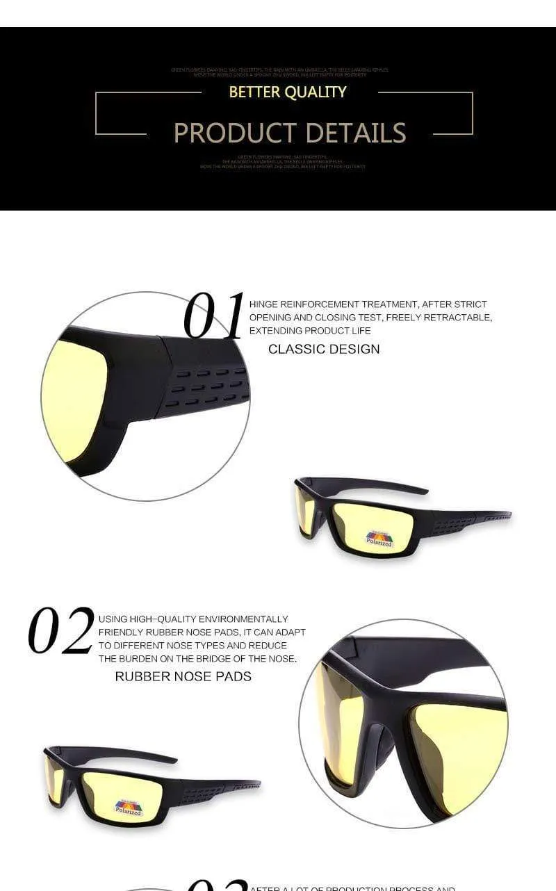 Polarisierte Sonnenbrillen Herren Markendesigner Square Sports Sonnenbrillen für Männer mit schwarzer Rahmenbrille UV400 okulary
