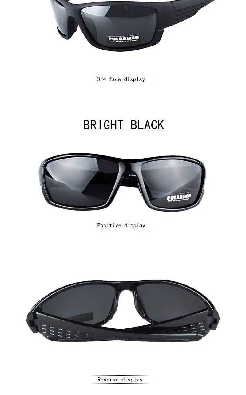 Polarisierte Sonnenbrillen Herren Markendesigner Square Sports Sonnenbrillen für Männer mit schwarzer Rahmenbrille UV400 okulary
