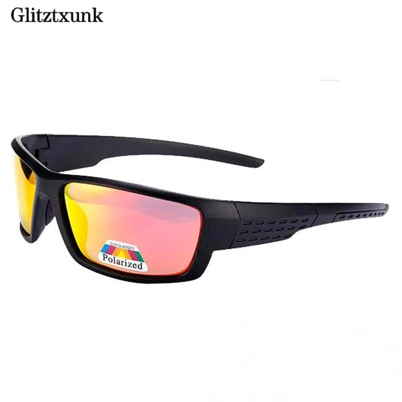 Polarisierte Sonnenbrillen Herren Markendesigner Square Sports Sonnenbrillen für Männer mit schwarzer Rahmenbrille UV400 okulary