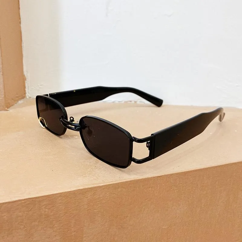 Beliebte Mode Kleine Rechteck Frauen Luxus Sonnenbrille Marke Designer Vintage Punk Männer Sonnenbrille Shades UV400