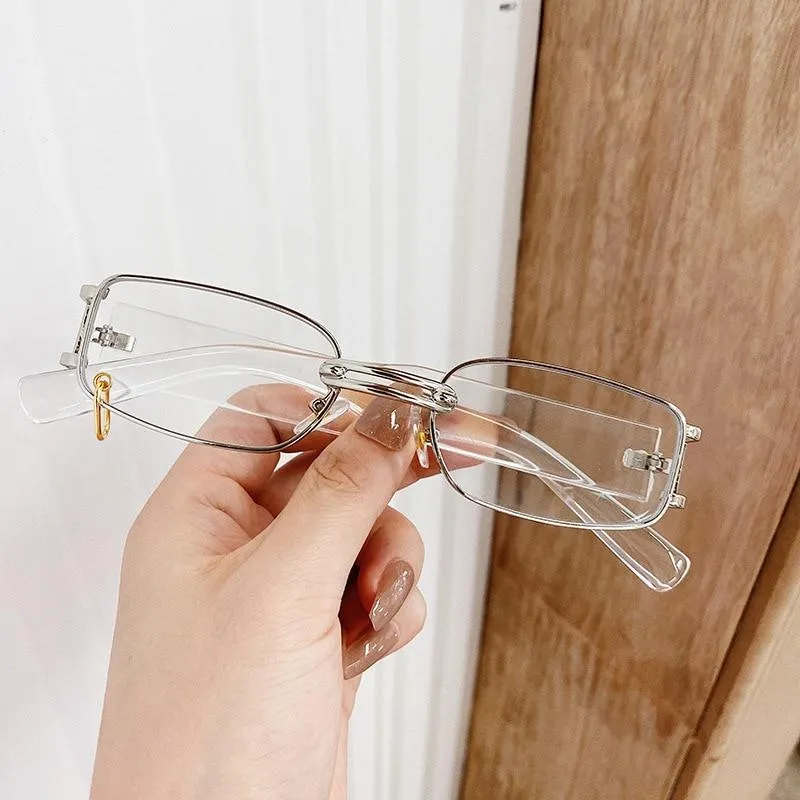 Beliebte Mode Kleine Rechteck Frauen Luxus Sonnenbrille Marke Designer Vintage Punk Männer Sonnenbrille Shades UV400
