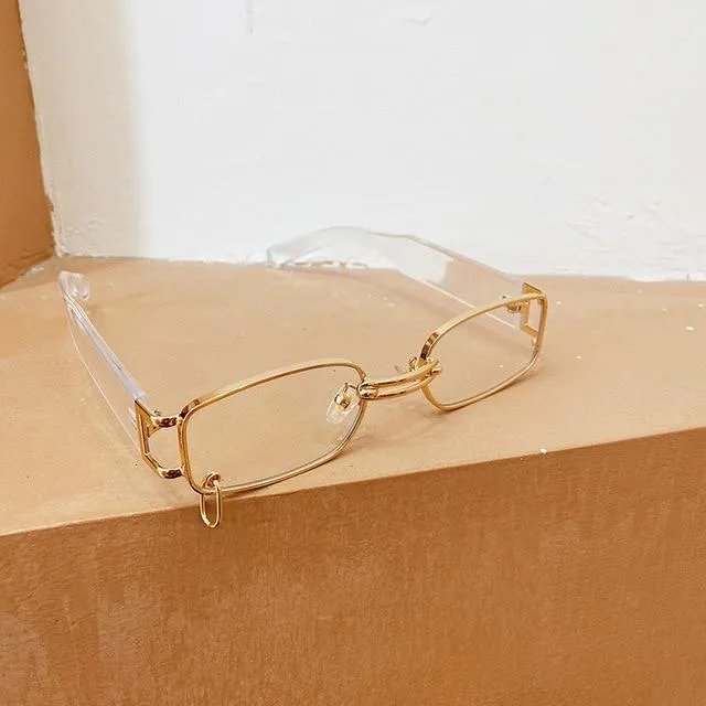 Beliebte Mode Kleine Rechteck Frauen Luxus Sonnenbrille Marke Designer Vintage Punk Männer Sonnenbrille Shades UV400