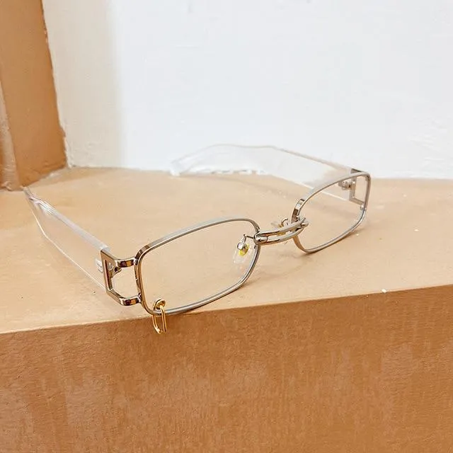 Beliebte Mode Kleine Rechteck Frauen Luxus Sonnenbrille Marke Designer Vintage Punk Männer Sonnenbrille Shades UV400