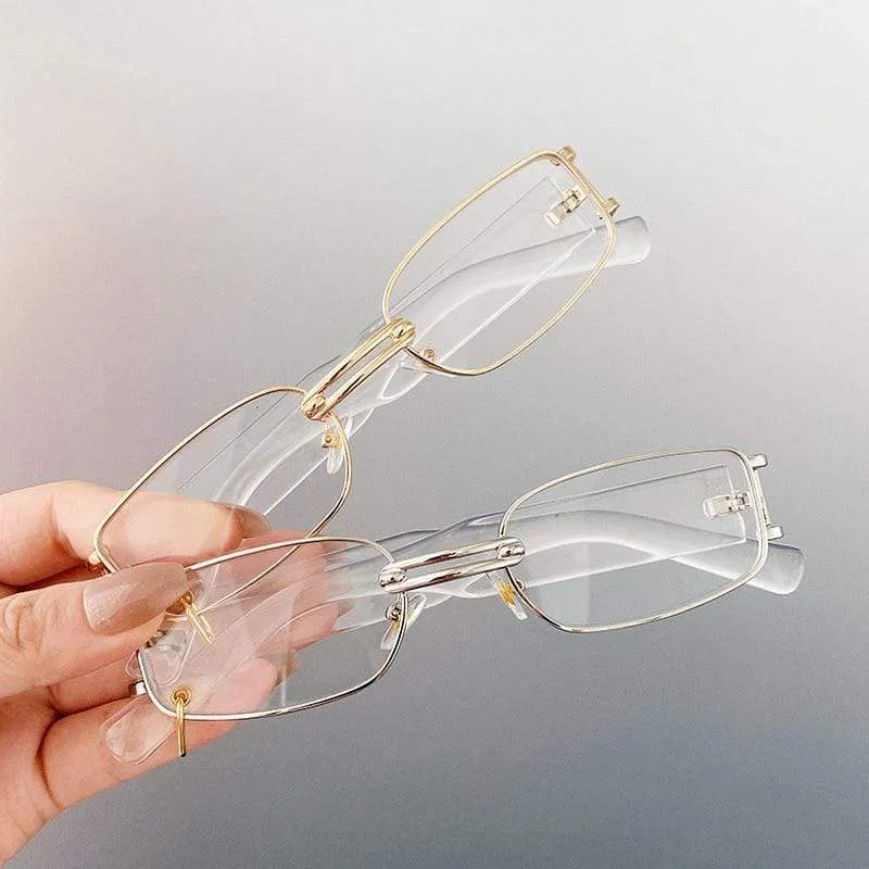Beliebte Mode Kleine Rechteck Frauen Luxus Sonnenbrille Marke Designer Vintage Punk Männer Sonnenbrille Shades UV400