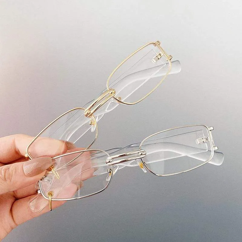 Beliebte Mode Kleine Rechteck Frauen Luxus Sonnenbrille Marke Designer Vintage Punk Männer Sonnenbrille Shades UV400