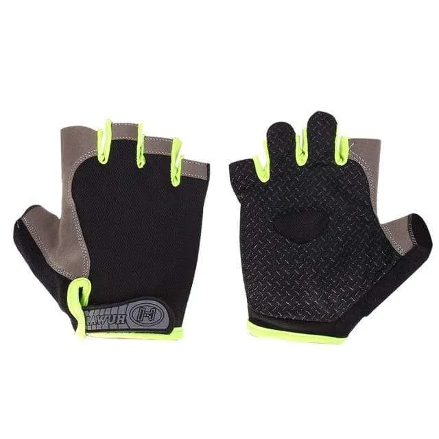 Fahrradhandschuhe, rutschfest, schweißabweisend, für Herren und Damen, Halbfinger-Handschuhe, atmungsaktiv, stoßfest, Sporthandschuhe, Fahrradhandschuh