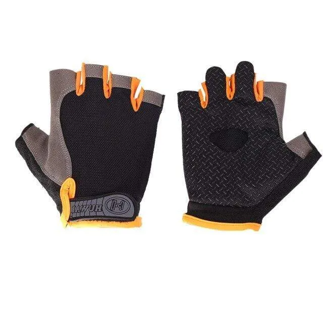 Fahrradhandschuhe, rutschfest, schweißabweisend, für Herren und Damen, Halbfinger-Handschuhe, atmungsaktiv, stoßfest, Sporthandschuhe, Fahrradhandschuh