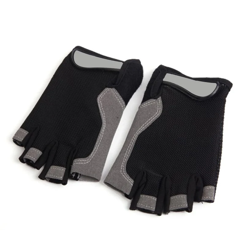 Fahrradhandschuhe, rutschfest, schweißabweisend, für Herren und Damen, Halbfinger-Handschuhe, atmungsaktiv, stoßfest, Sporthandschuhe, Fahrradhandschuh