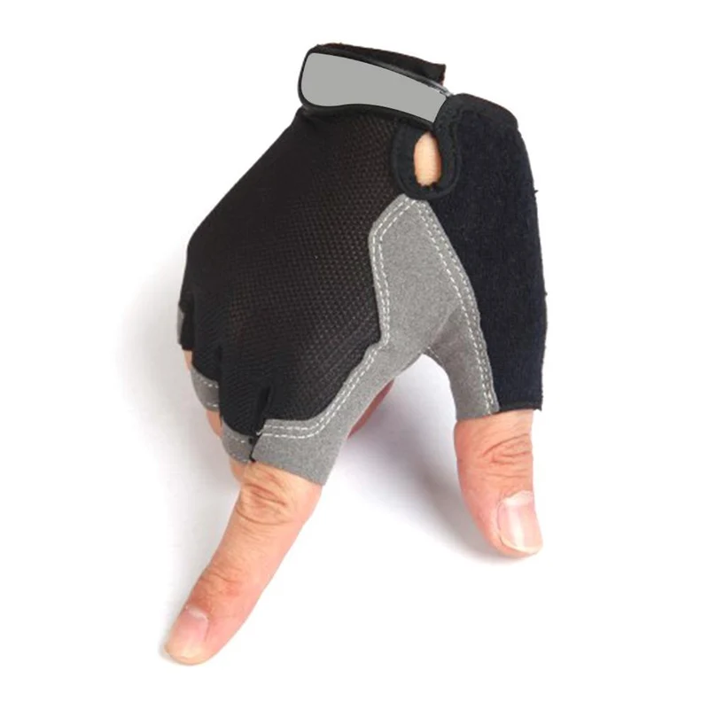 Fahrradhandschuhe, rutschfest, schweißabweisend, für Herren und Damen, Halbfinger-Handschuhe, atmungsaktiv, stoßfest, Sporthandschuhe, Fahrradhandschuh