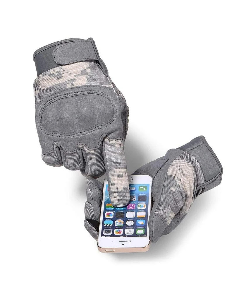 Vollfingerhandschuh Airsoft Fahrradhandschuhe Touchscreen Camouflage Taktische Fäustlinge Militär Kampf Schießen Paintball Wandern Männer