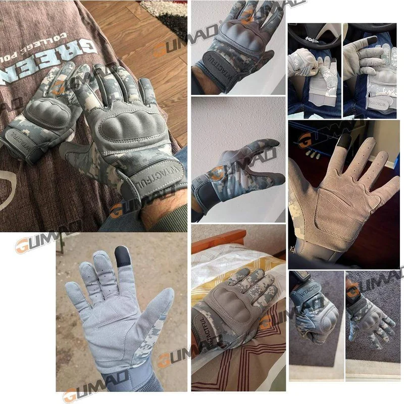 Vollfingerhandschuh Airsoft Fahrradhandschuhe Touchscreen Camouflage Taktische Fäustlinge Militär Kampf Schießen Paintball Wandern Männer