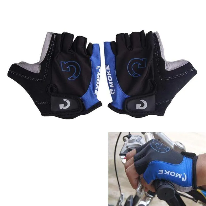 Halbfinger-Fahrradhandschuhe, rutschfest, mit Gelpolster, atmungsaktiv, für Motorrad, MTB, Rennrad, Herren und Damen, Sport, Fahrradhandschuhe, waschbar