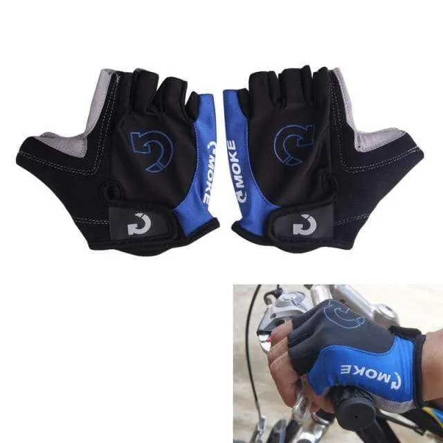 Halbfinger-Fahrradhandschuhe, rutschfest, mit Gelpolster, atmungsaktiv, für Motorrad, MTB, Rennrad, Herren und Damen, Sport, Fahrradhandschuhe, waschbar
