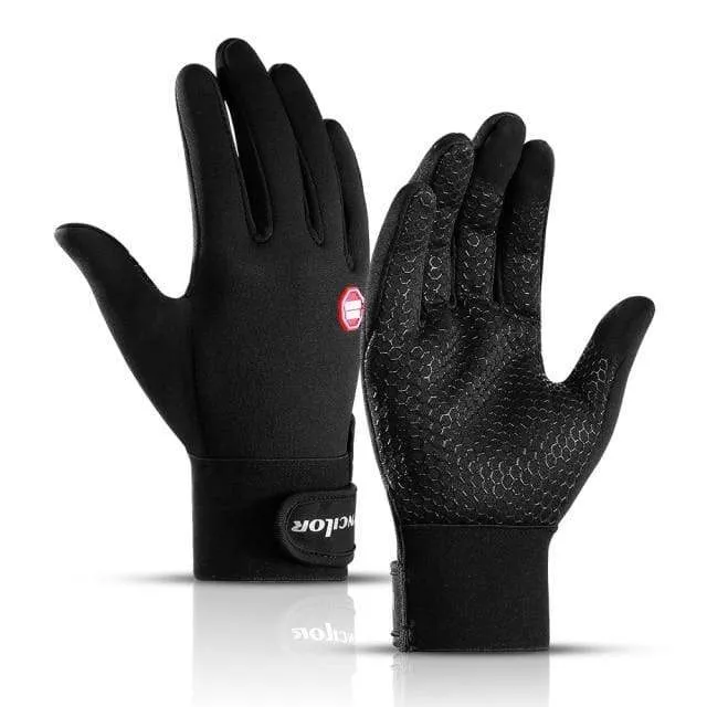 Herbst und Winter Outdoor-Sport Männer und Frauen wasserdichte winddichte warme Handschuhe Reiten Touchscreen Reißverschluss Ski Vollfingerhandschuh