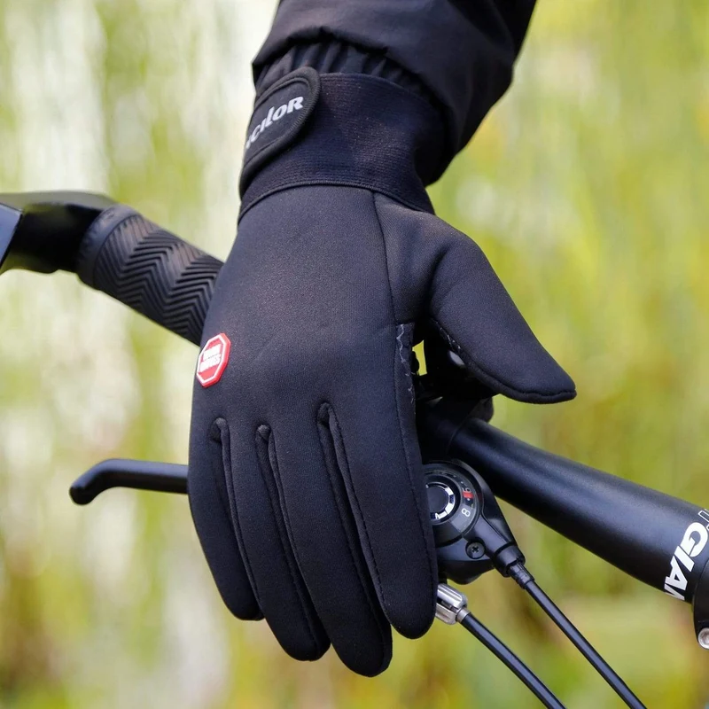 Herbst und Winter Outdoor-Sport Männer und Frauen wasserdichte winddichte warme Handschuhe Reiten Touchscreen Reißverschluss Ski Vollfingerhandschuh