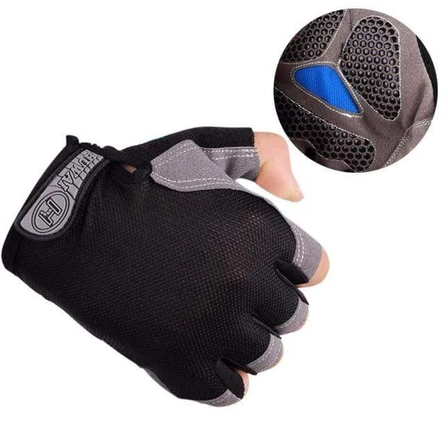 Fahrradhandschuhe, rutschfest, schnelltrocknend, Herren/Damen, Halbfinger-Fahrradhandschuhe, atmungsaktiv, Sommer, Mountainbike, Sporthandschuhe, L/XL, Code