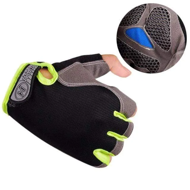 Fahrradhandschuhe, rutschfest, schnelltrocknend, Herren/Damen, Halbfinger-Fahrradhandschuhe, atmungsaktiv, Sommer, Mountainbike, Sporthandschuhe, L/XL, Code