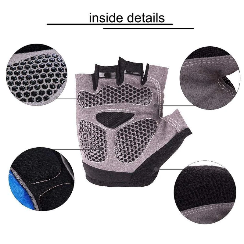Fahrradhandschuhe, rutschfest, schnelltrocknend, Herren/Damen, Halbfinger-Fahrradhandschuhe, atmungsaktiv, Sommer, Mountainbike, Sporthandschuhe, L/XL, Code