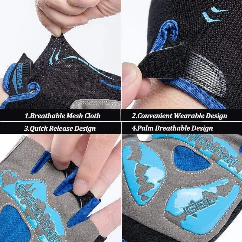 Professionelle Männer Gym Fitness Handschuhe Frauen Halb Finger Gewichtheben Radfahren Handschuhe Nicht-slip Sommer Fahrrad Sport