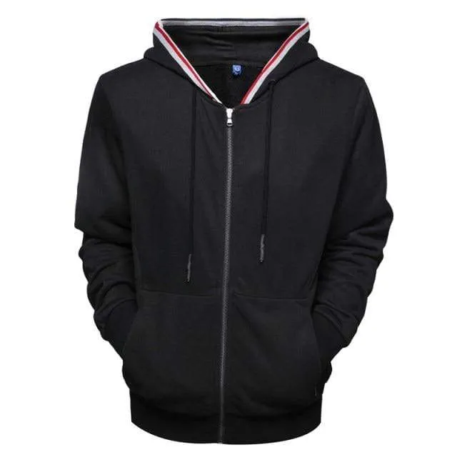 Zipper Cardigan Hoodies Männer Baumwolle Weiches Gefühl Einfarbig männer Sweatshirts Slim Fit Hohe Qualität Hoodied Männer