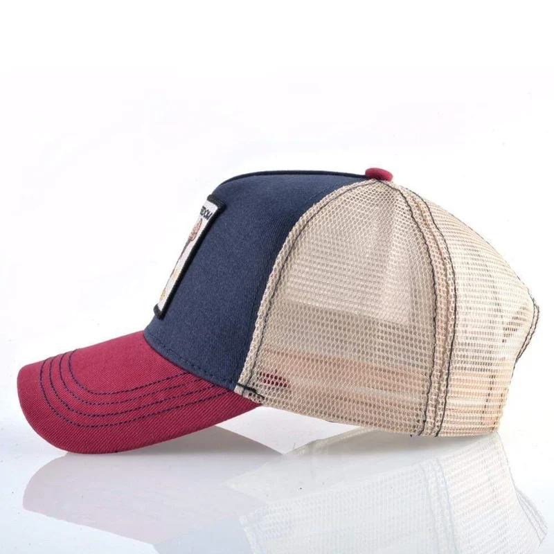 Tiere Stickerei Baseball Caps Männer Frauen Snapback Hip Hop Hut Sommer Atmungsaktive Mesh Sonne Gorras Unisex Streetwear Knochen