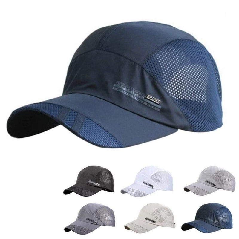 Herren Sommer Outdoor Sport Baseball Hut Lauf Visor Cap Heiße Beliebte Neue Coole Quick Dry Mesh Cap 6 Farben