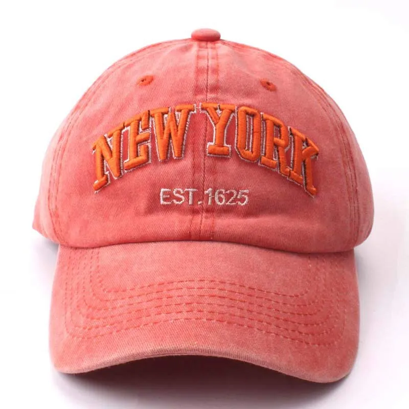 Baseballkappe für Erwachsene aus Baumwolle, gewaschen, Papa-Hüte für Herren, 3D-Stickerei, Grau, Orange, Braun, Marineblau, Khaki, Größe 58 cm