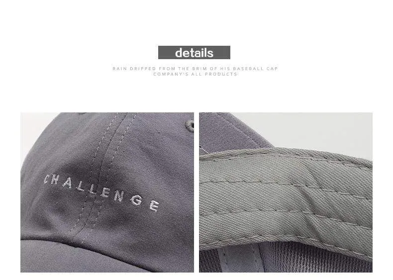 Baseballkappe für Damen und Herren, Sommermode, Visierkappe, Jungen und Mädchen, lässige Snapback-Mütze, CHALLENGE Hip-Hop-Hüte
