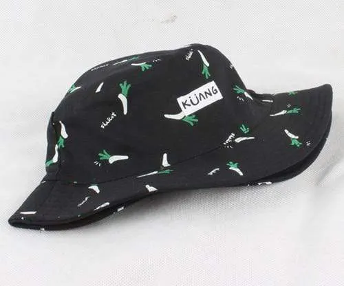 Panama Eimer Hut Männer Frauen Sommer Eimer Kappe Banana Drucken Gelb Hut Bob Hut Hip Hop Gorros Angeln Fischer Hut