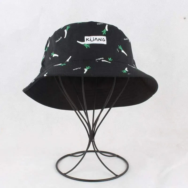 Panama Eimer Hut Männer Frauen Sommer Eimer Kappe Banana Drucken Gelb Hut Bob Hut Hip Hop Gorros Angeln Fischer Hut