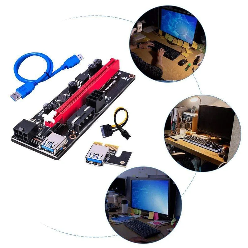 PCI-E Riser 009S 16X Extender PCI-E Riser USB 3.0 Grafikkarte Dedizierte PCIE Verlängerungskabel Adapterkarte