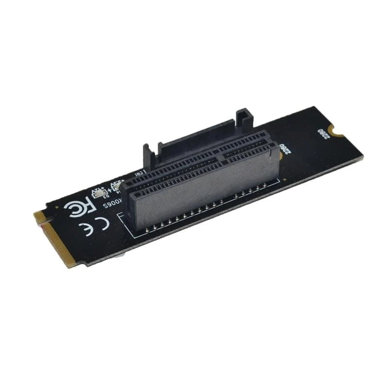 NGFF M.2 auf PCI-E 4X Riser-Karte M2 M Key auf PCIe X4 Adapter mit LED-Anzeige SATA Power Riser für Bitcoin Miner Mining