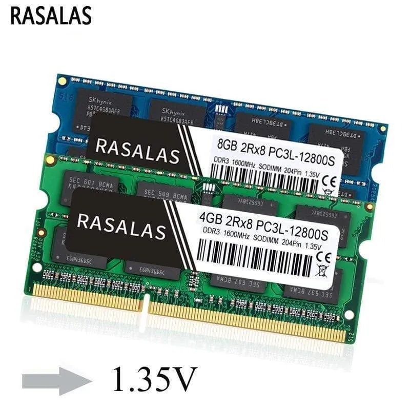 DDR3 4 GB 8 GB RAM 2Rx8 PC3-12800S DDR3L 1600 MHz SO-DIMM 1.35 V Betriebsname Notebook-RAM 204-poliger Laptop-Speicher Sodimm