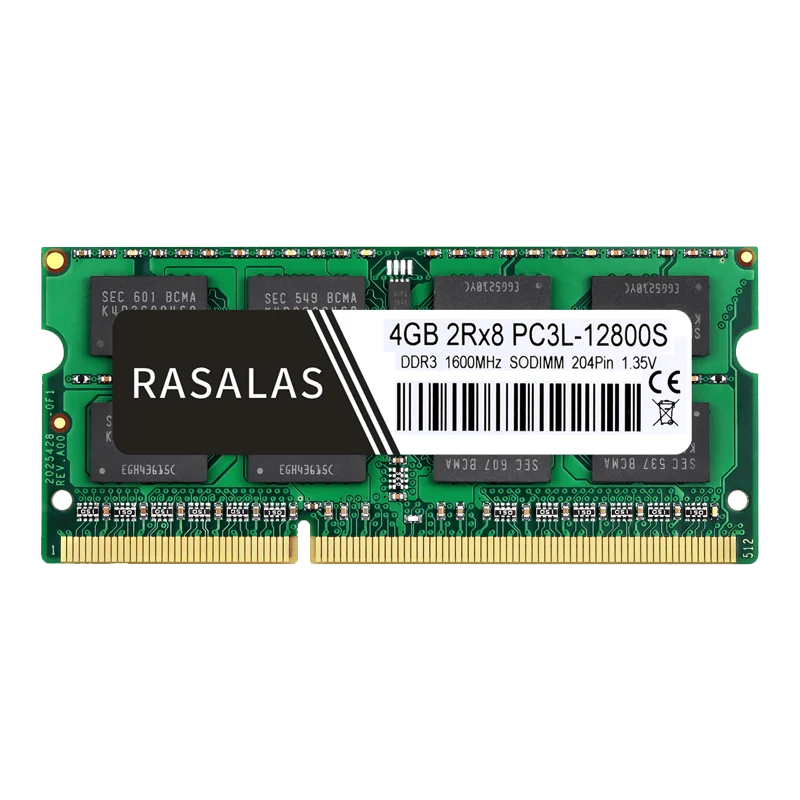 DDR3 4 GB 8 GB RAM 2Rx8 PC3-12800S DDR3L 1600 MHz SO-DIMM 1.35 V Betriebsname Notebook-RAM 204-poliger Laptop-Speicher Sodimm
